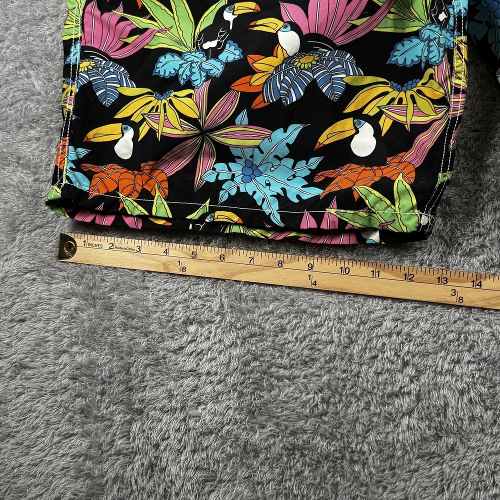 Vilebrequin Shorts Mens 2XL Multicolor Tropical Toucan Swim Trunks Hawaiian - Picture 6 of 16